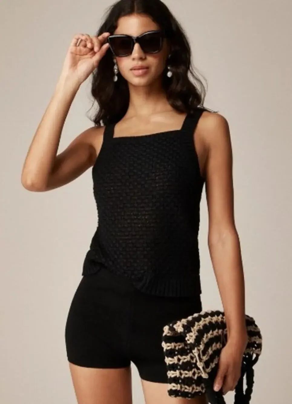 NWT J.Crew Basket Stitch Sweater Tank Top Sz. XS